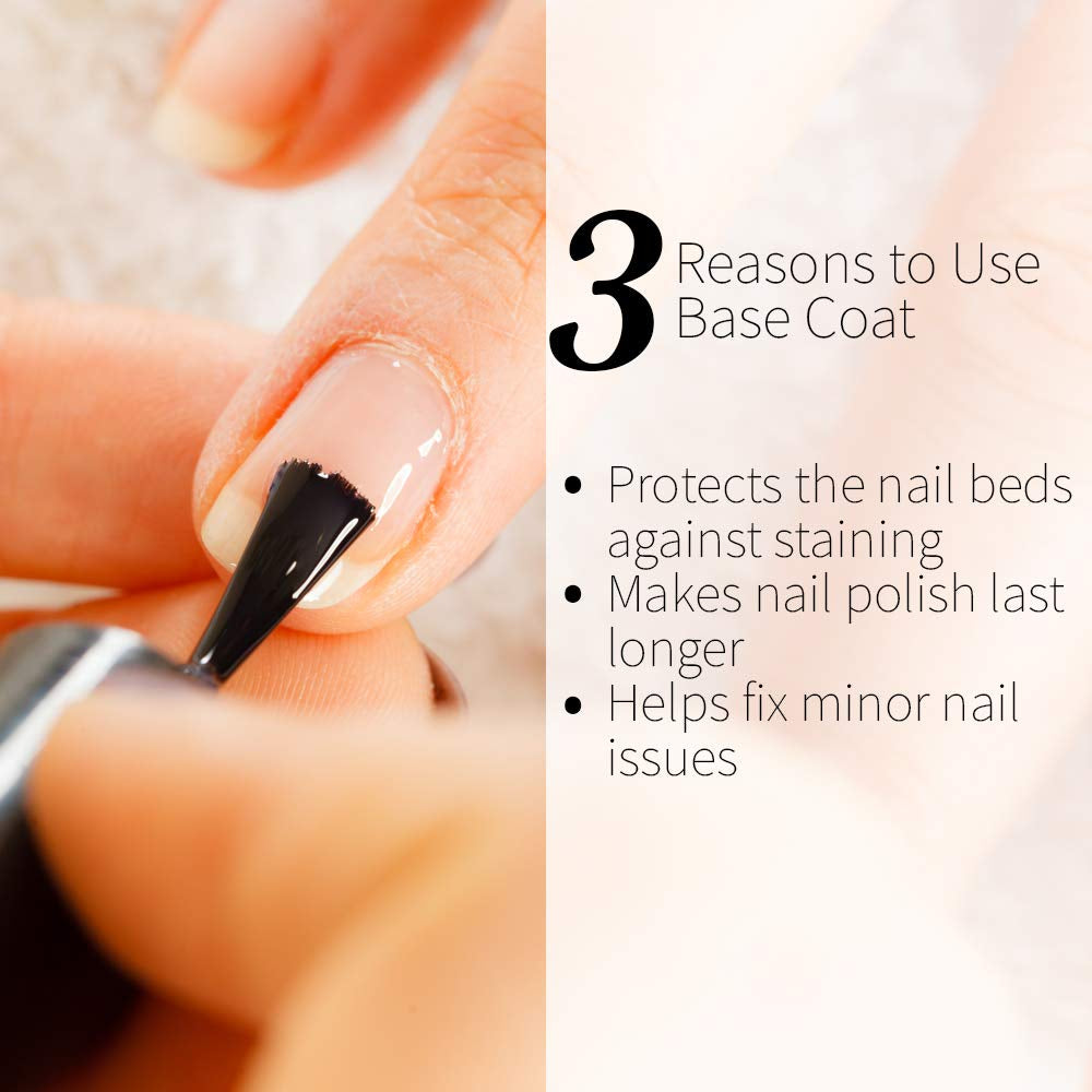 Seche Clear Base Coat – Fast‑Drying, Non‑Yellowing Vegan Nail Protector (0.5 oz)