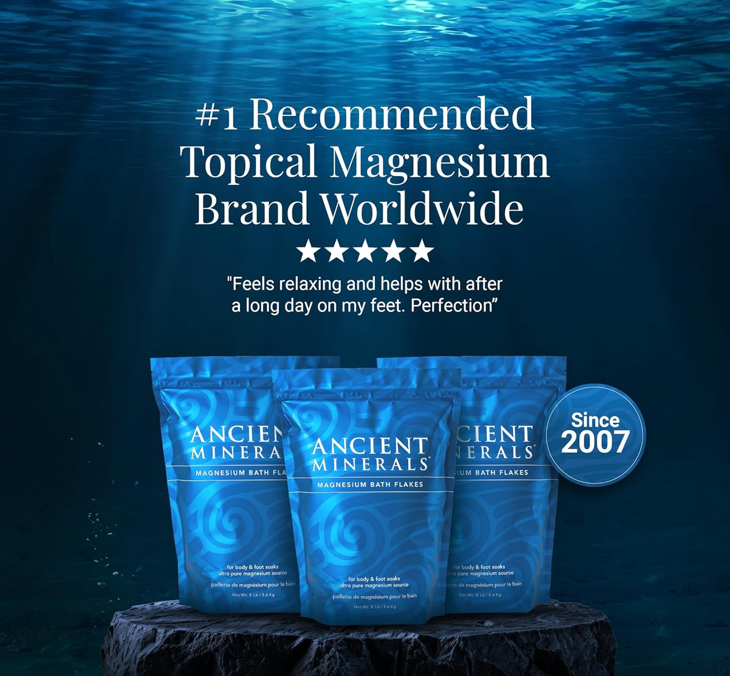 Magnesium Bath Flakes – Natural Salt Soak Alternative to Epsom Salt, High‑Absorption Formula for Relaxation, Wellness & Muscle Relief (4.4 lb)