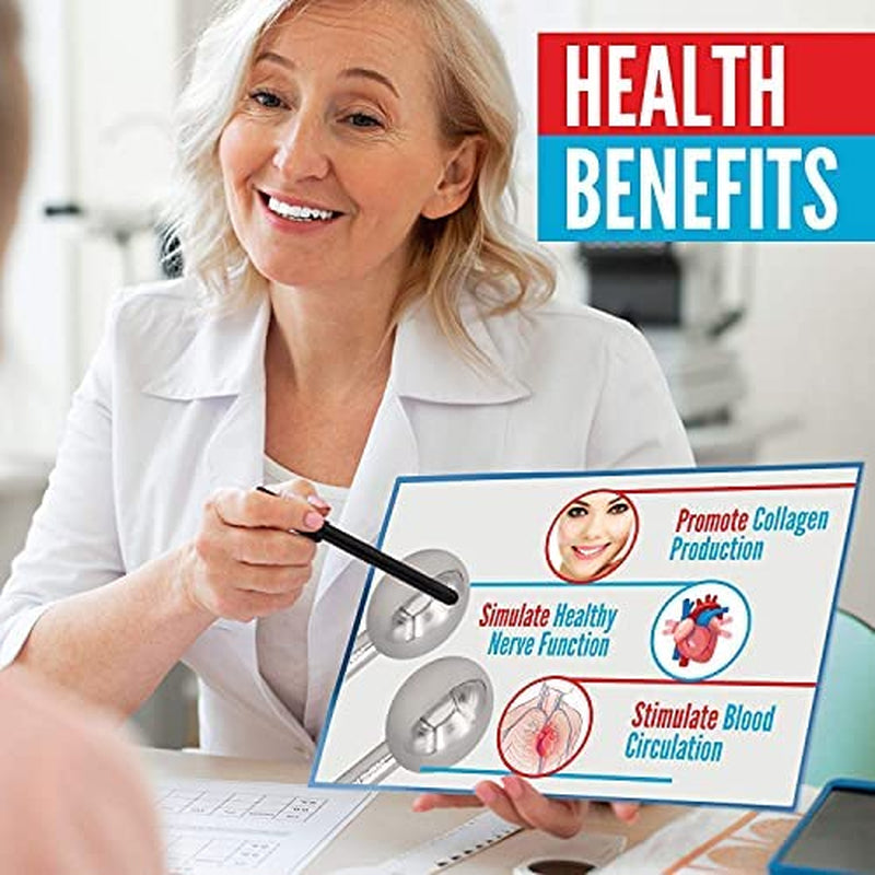 Stainless Steel Cryo Ice Globes – Hot & Cold Facial Massage Balls for Depuffing, Tightening & Glowing Skin