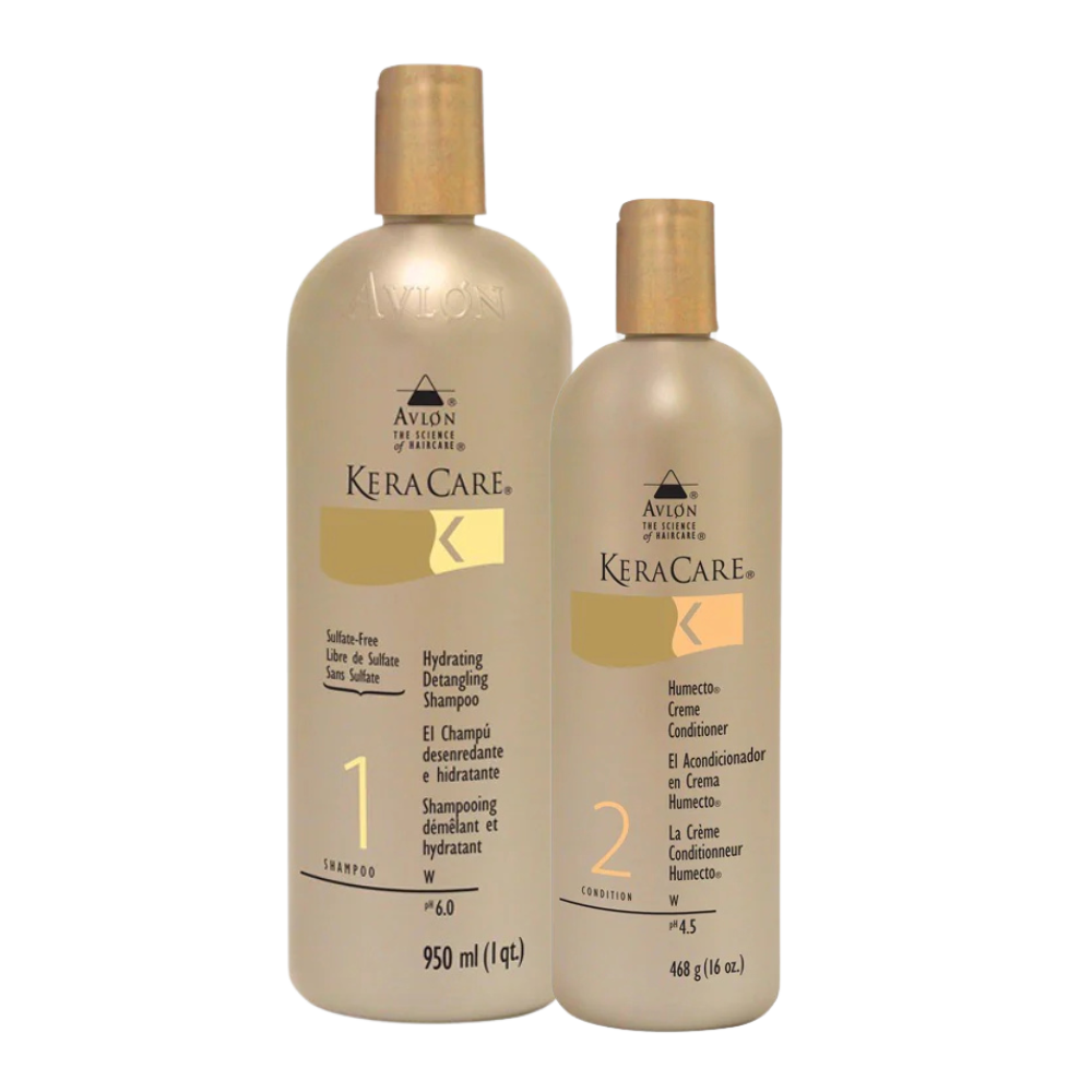 KeraCare Humecto & Hydrating Combo | Moisturizing Shampoo & Conditioner for Dry Natural Hair