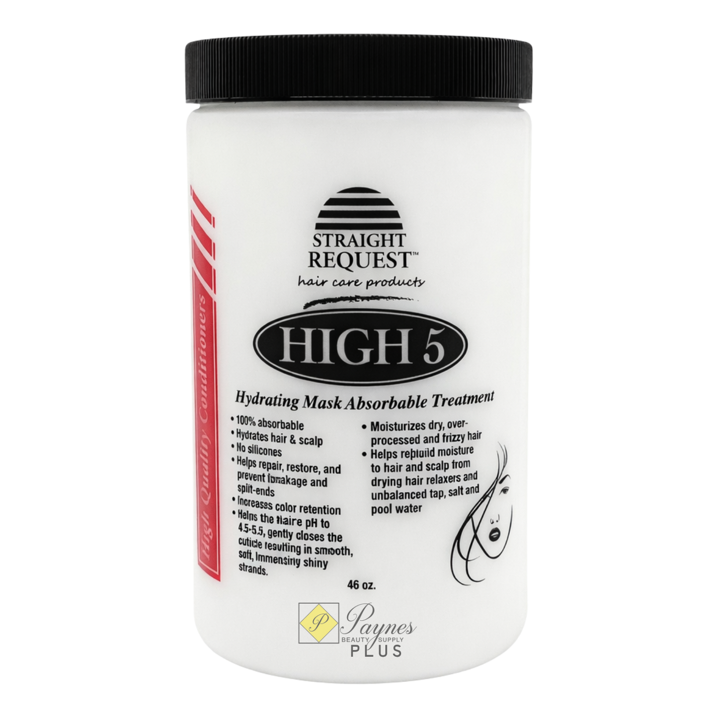 Straight Request High 5 Hydrating Mask Absorbable Treatment 16 oz deep moisturizing hair mask for dry and damaged hair
