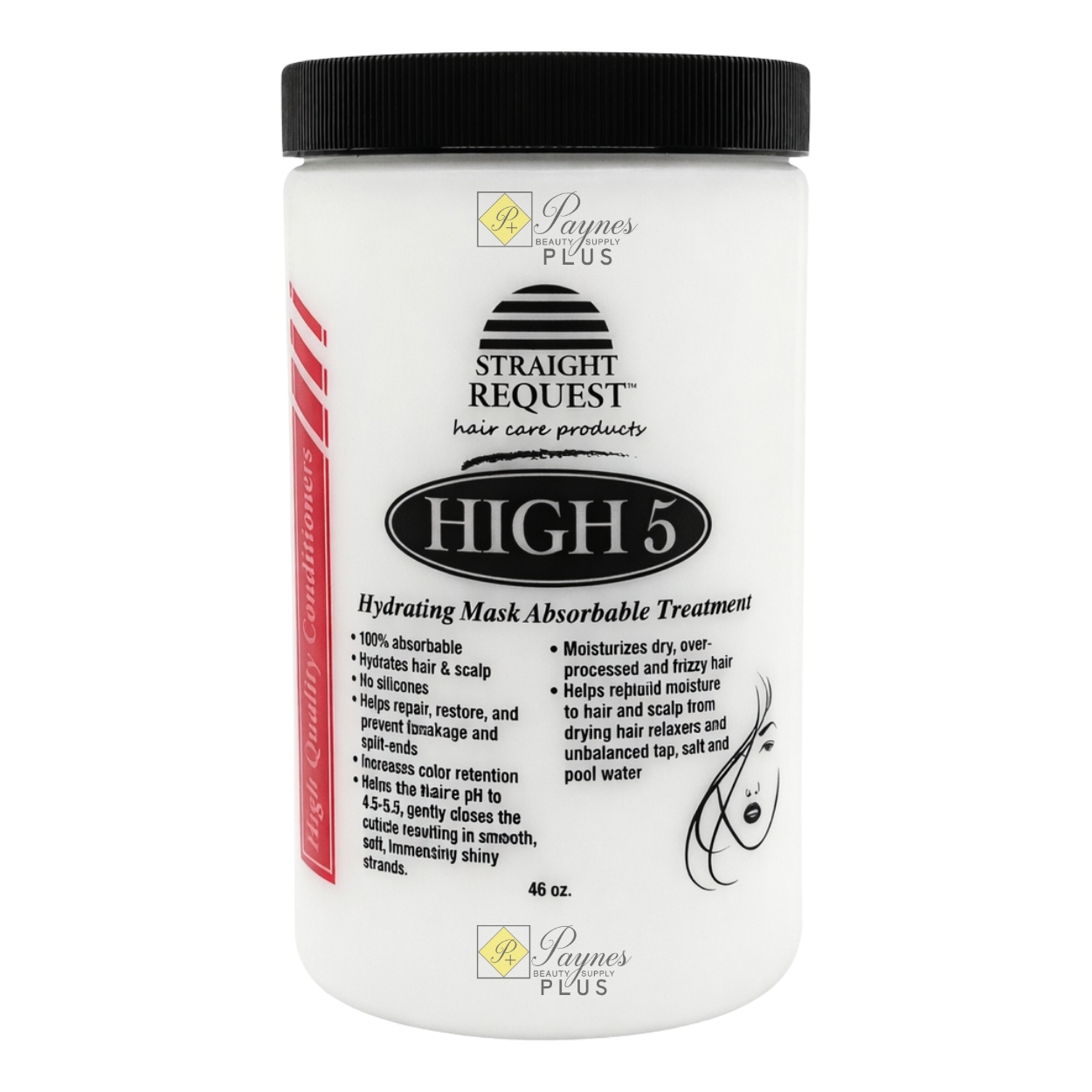 Straight Request High 5 Hydrating Mask Absorbable Treatment 16 oz deep moisturizing hair mask for dry and damaged hair