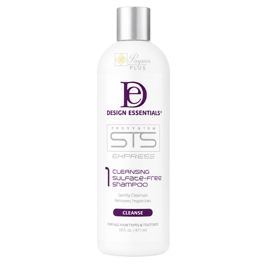 Design Essentials STS Express Cleansing Sulfate‑Free Shampoo, Step 1 gentle prep for smoothing system.