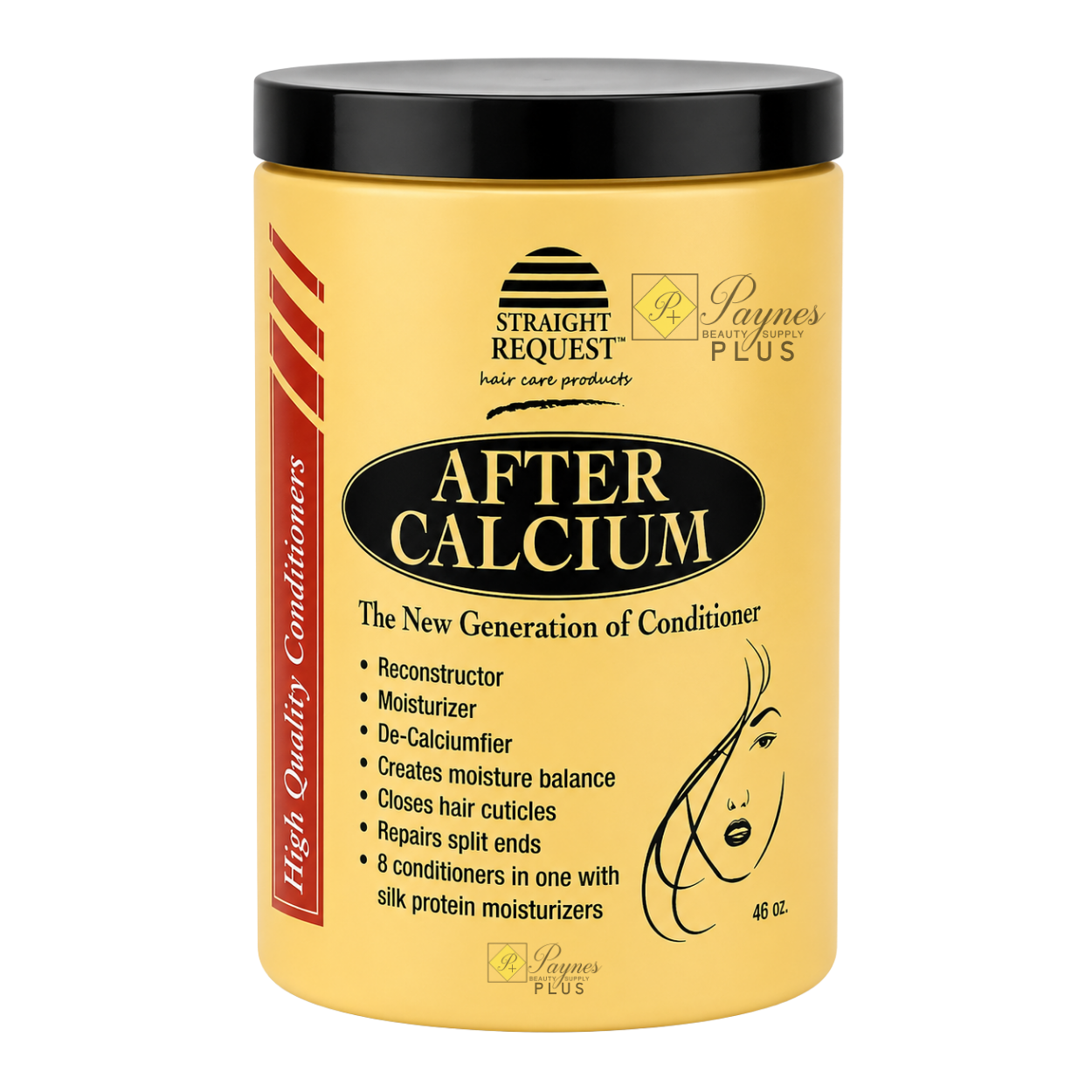 Straight Request After Calcium strengthening treatment for relaxed and color‑treated hair.