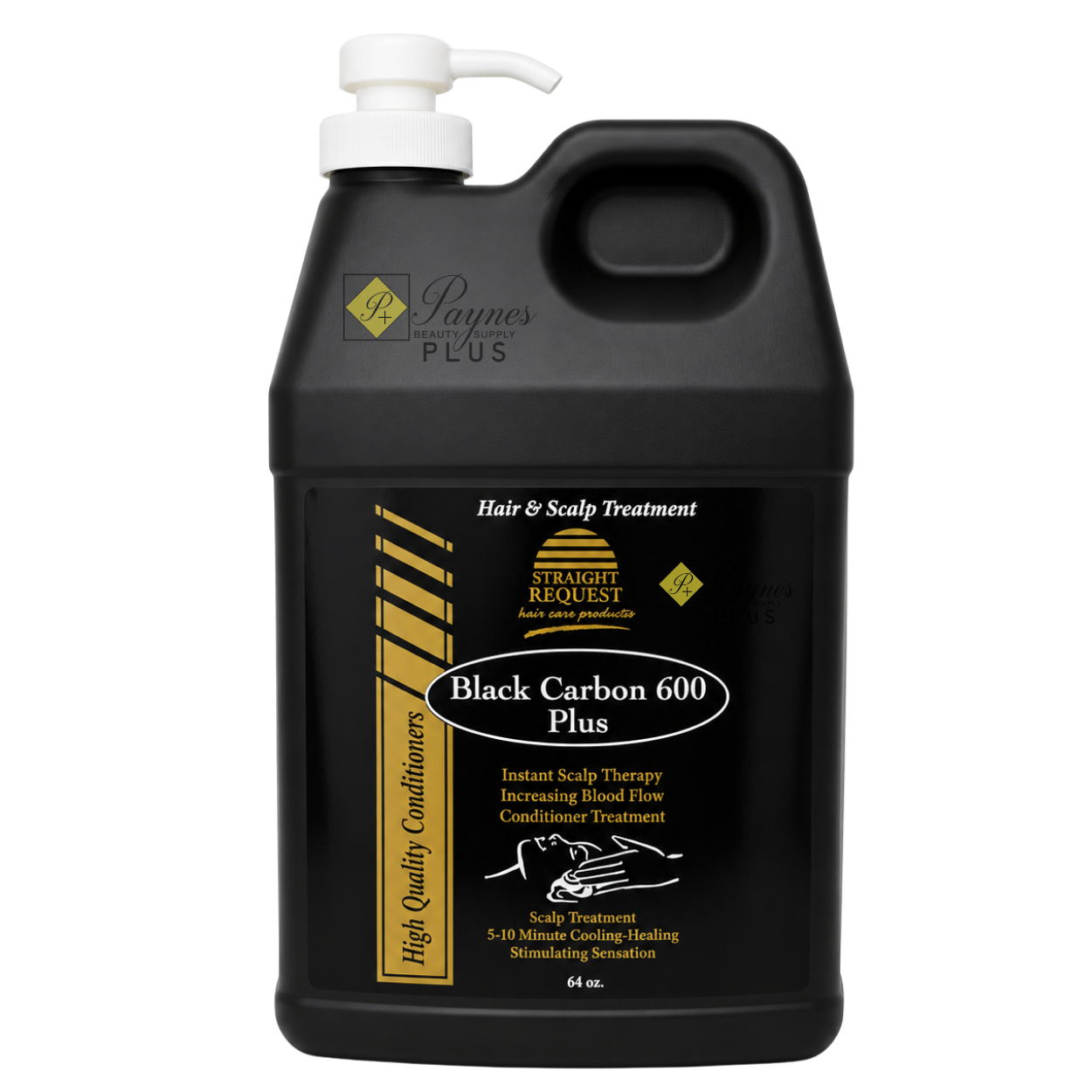 Straight Request Black Carbon 600 Plus activated charcoal detox treatment for scalp and hair purification.