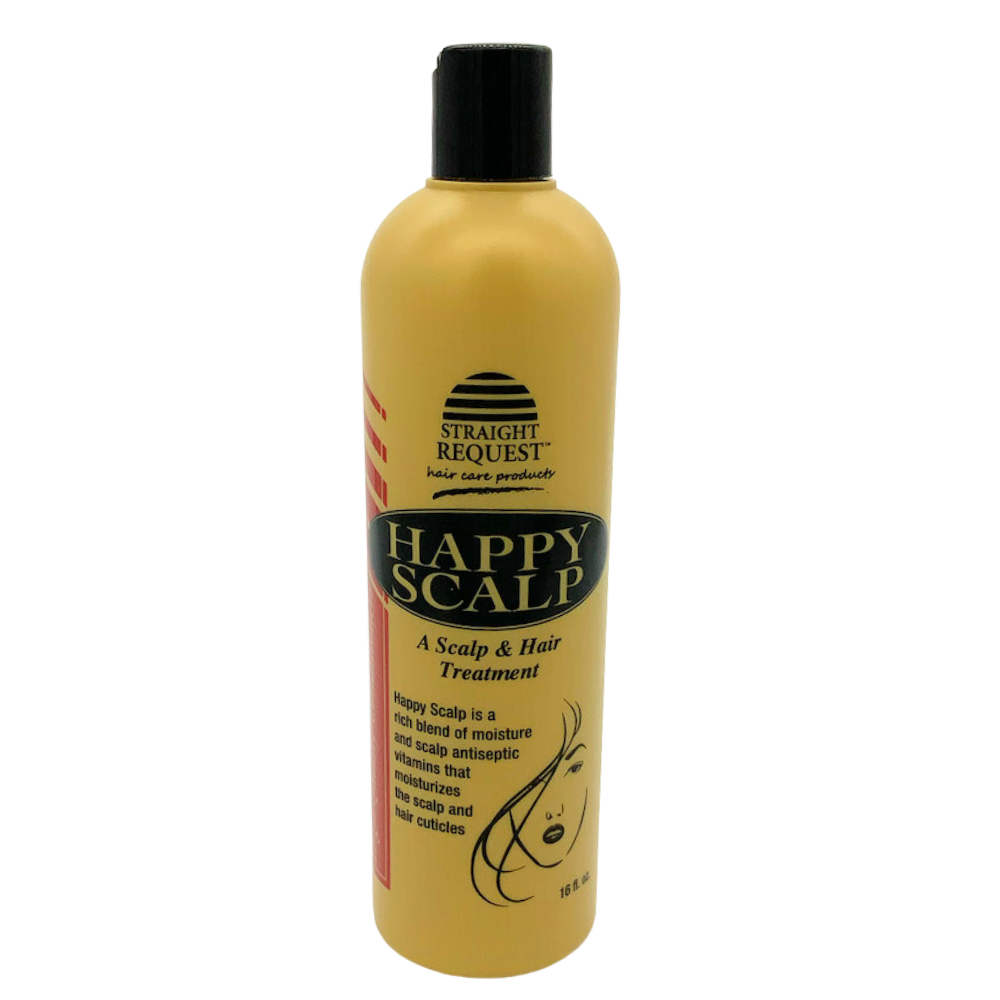 Straight Request Happy Scalp soothing treatment for itch relief and hydration.