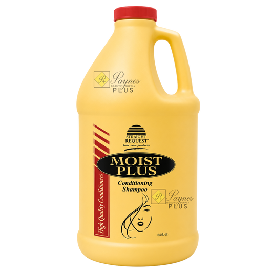 Straight Request Moisture Plus Shampoo, moisture‑rich cleanser for soft, healthy hair.