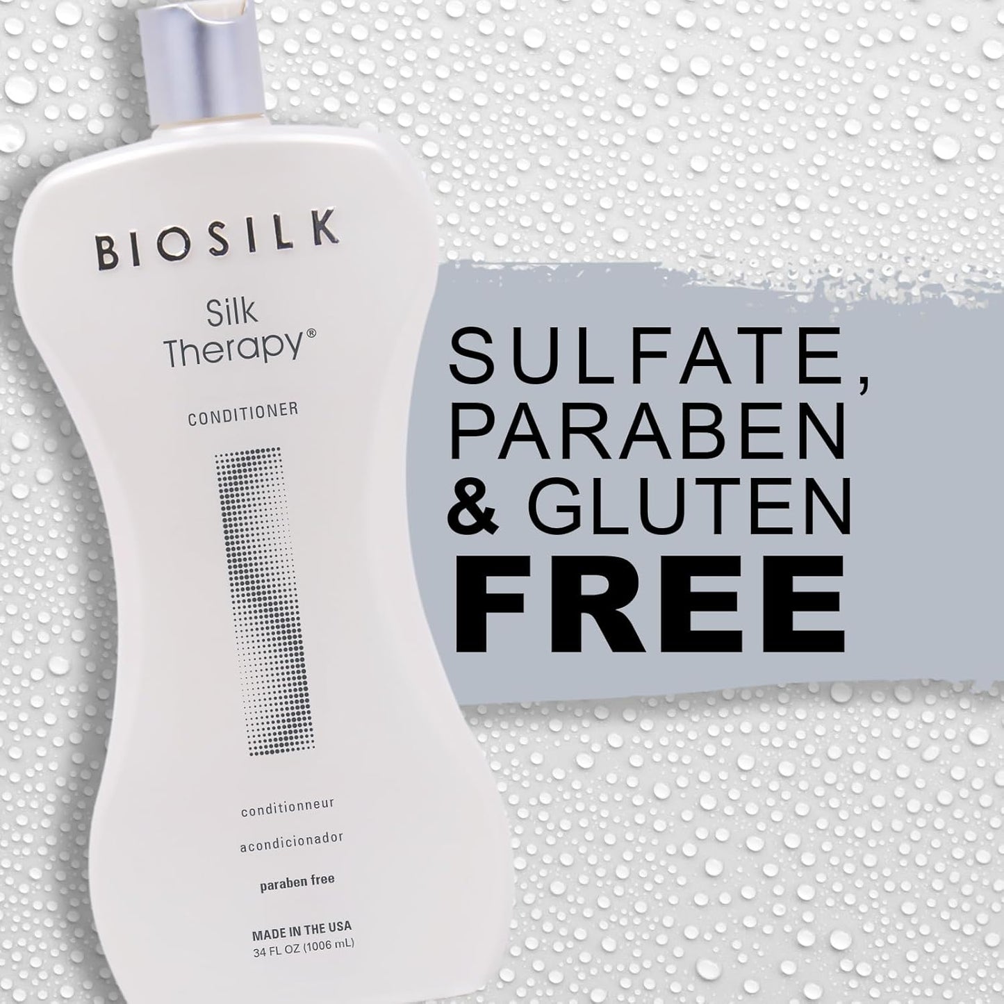 BioSilk Silk Therapy Conditioner – Moisture‑Replenishing Shine Conditioner with Silk Proteins & Botanical Extracts