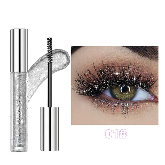 Qibest Glitter Mascara – Diamond Shine, Long‑Lasting Curl, Smudge‑Free, Easy Removal, 3 Sparkling Colors (Model Q2397)