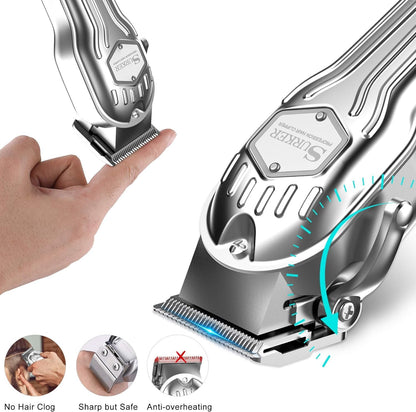 Professional Men’s Hair Clippers – Corded/Cordless Rechargeable Hair Trimmer Kit with LED Display