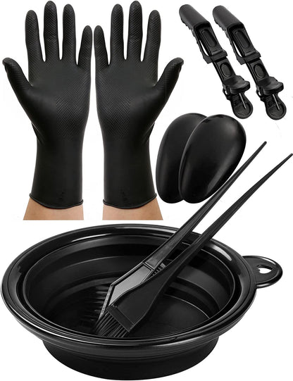 19‑Piece Hair Dye Coloring Kit – Professional Hair Coloring Bowl, Brushes, Combs, Clips, Capes & Gloves for Salon & At‑Home Use