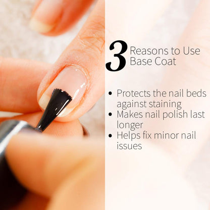 Seche Clear Base Coat – Fast‑Drying, Non‑Yellowing Vegan Nail Protector (0.5 oz)