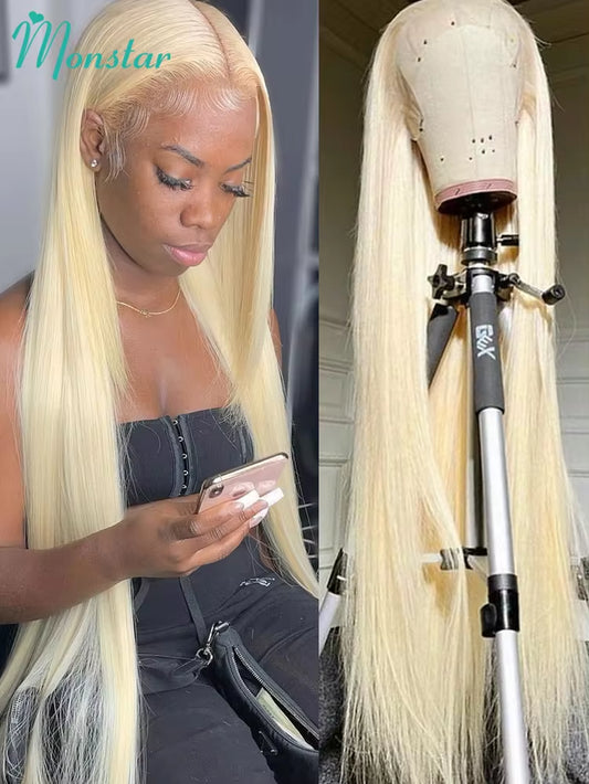 613 Honey Blonde HD Lace Wig – 13x4, 13x6 & 360 Transparent Lace Front, Raw Brazilian Straight Human Hair Wig for Women