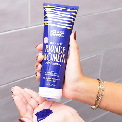 Not Your Mother’s Blonde Moment Purple Shampoo & Conditioner Set – Toning for Blonde, Silver & Lightened Hair