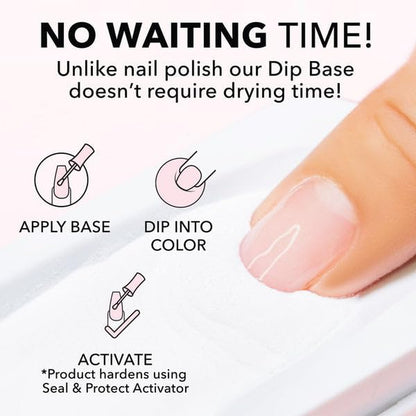 Kiara Sky Dip Powder Base Coat – Professional Strength, Long‑Lasting, No‑Lamp Application