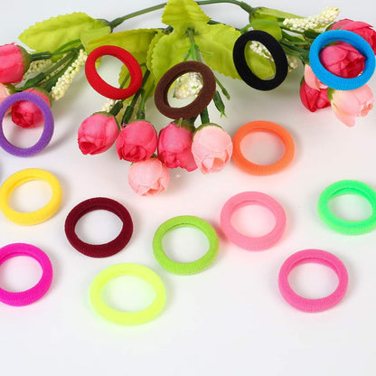 120 Pcs Baby & Toddler Hair Ties – Soft Cotton Seamless Elastic Hair Bands for Girls, Kids & Infants, Multicolor Ponytail Holders (15 Colors)