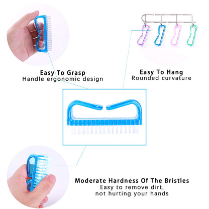 6‑Piece Nail Brush Set – Premium Handle & Long‑Handle Cleaning Brushes for Nails, Hands & Home Use