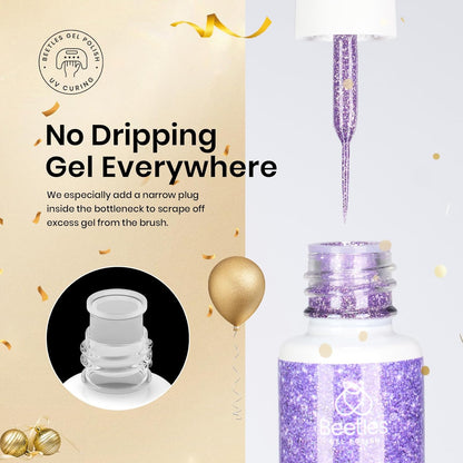 12‑Color Reflective Gel Liner Nail Polish Set – Diamond Glitter, Fine Brush Art Gel for Lines, French Tips & Designs