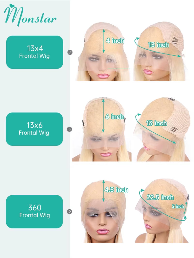 613 Honey Blonde HD Lace Wig – 13x4, 13x6 & 360 Transparent Lace Front, Raw Brazilian Straight Human Hair Wig for Women