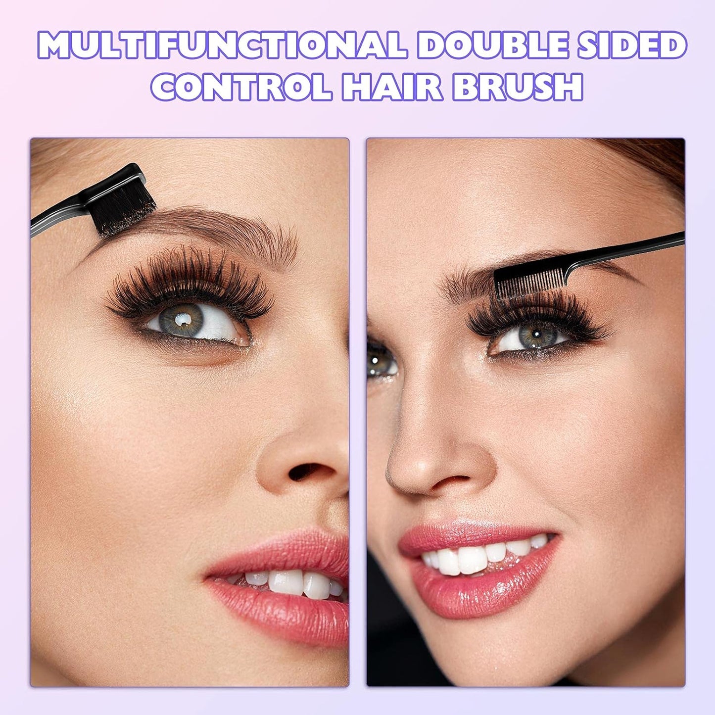 12‑Piece Hair Styling Tool Set – Double‑Sided Edge Brushes, Teasing Brushes, Rat Tail Combs & Duckbill Clips for Edges, Parting & Salon Styling
