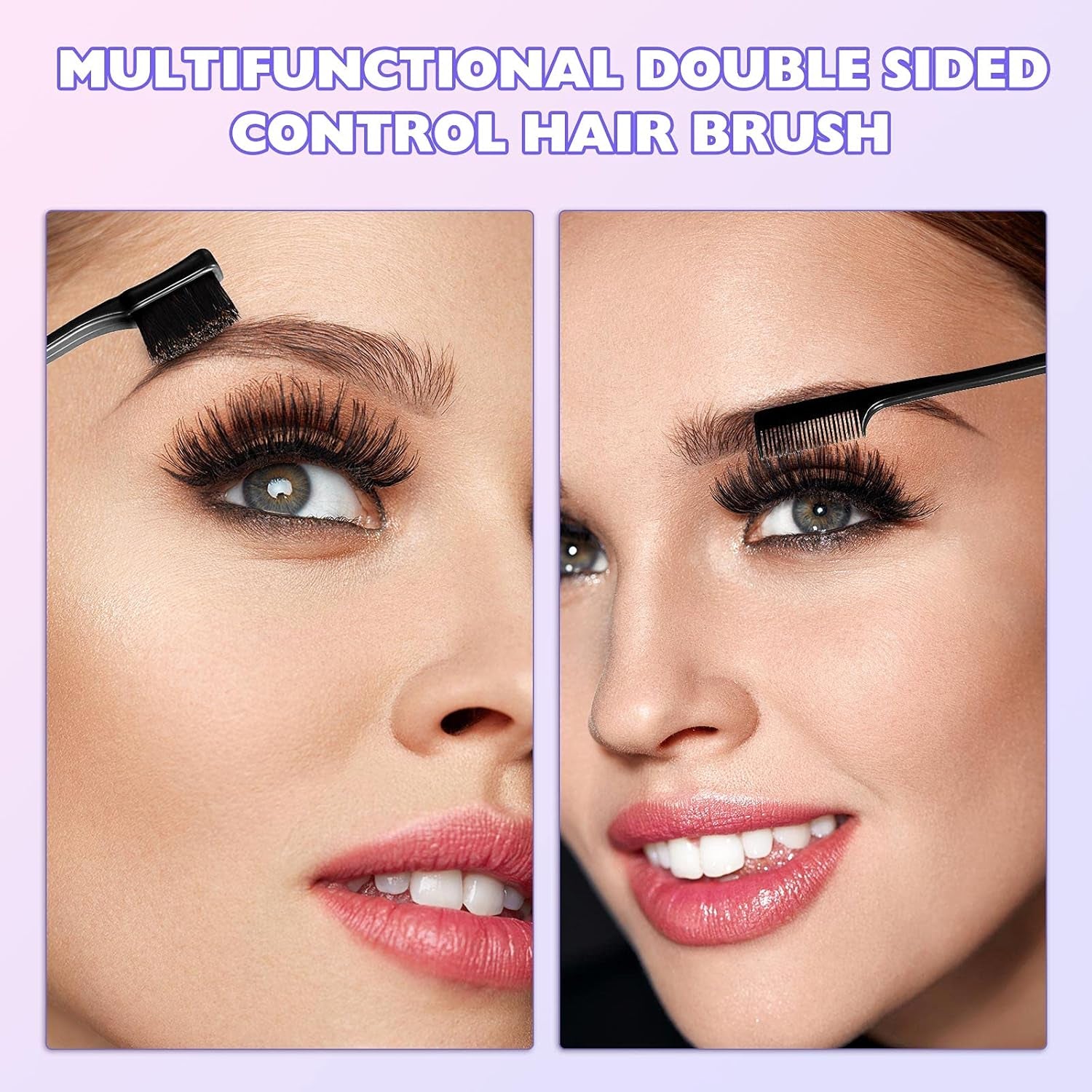 12‑Piece Hair Styling Tool Set – Double‑Sided Edge Brushes, Teasing Brushes, Rat Tail Combs & Duckbill Clips for Edges, Parting & Salon Styling