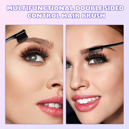 12‑Piece Hair Styling Tool Set – Double‑Sided Edge Brushes, Teasing Brushes, Rat Tail Combs & Duckbill Clips for Edges, Parting & Salon Styling