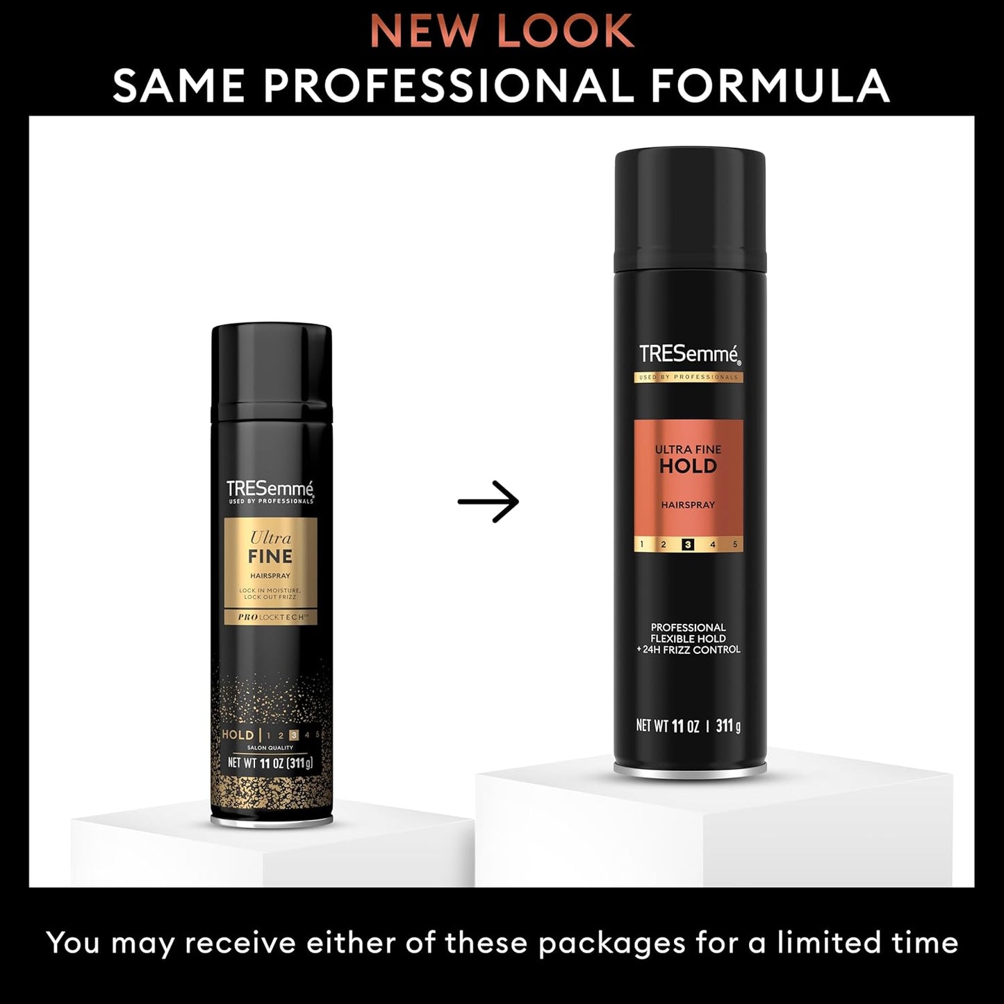 TRESemmé Ultra Fine Hairspray – Lightweight 24‑Hour Flexible Hold, Frizz Control & Touchable Finish, Professional Salon‑Quality Formula