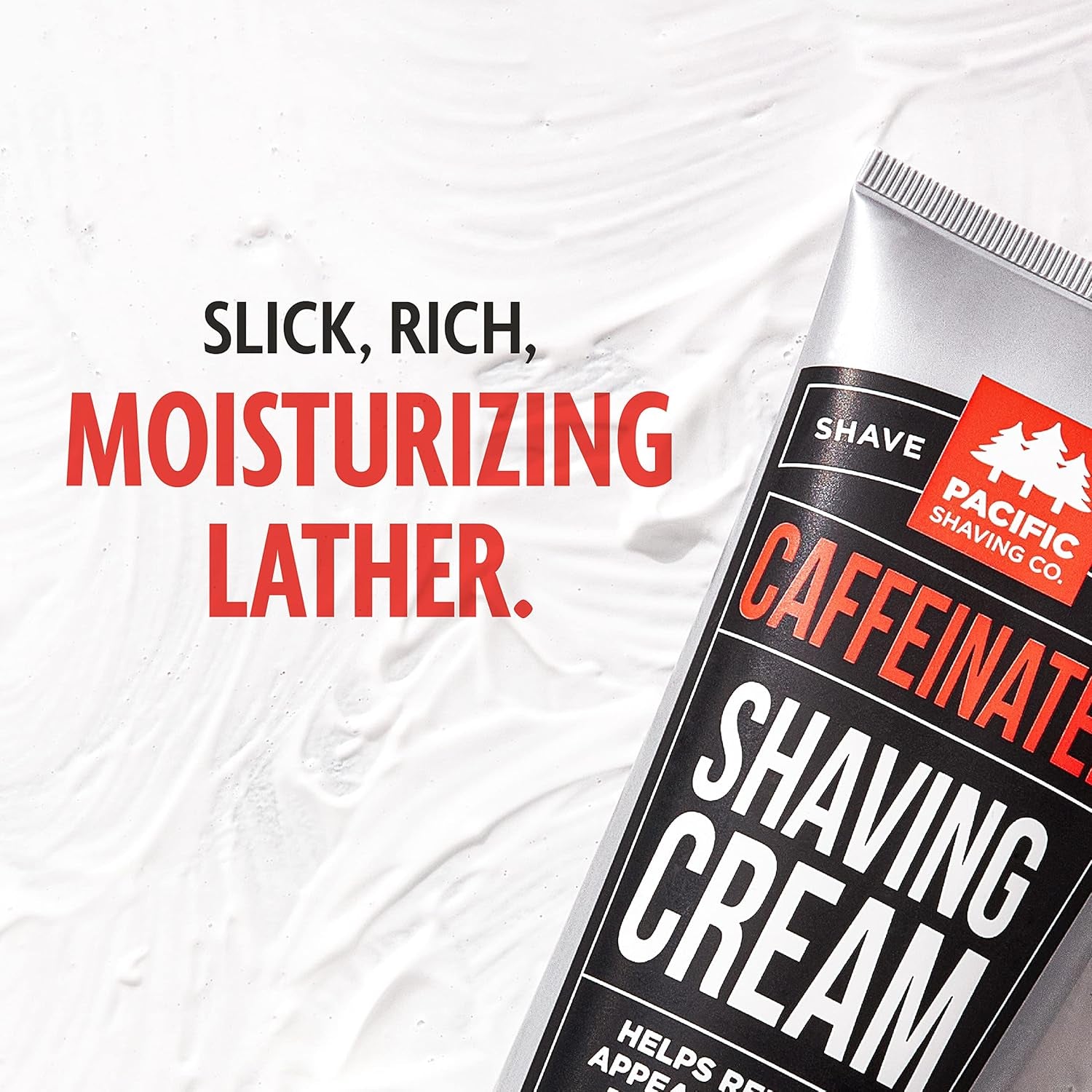 Caffeinated Shaving Cream – Hydrating Shea Butter & Spearmint Antioxidant Formula with Caffeine for a Smooth, Redness‑Reducing, Irritation‑Free Shave (7oz)