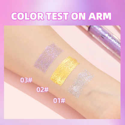 Qibest Glitter Mascara – Diamond Shine, Long‑Lasting Curl, Smudge‑Free, Easy Removal, 3 Sparkling Colors (Model Q2397)
