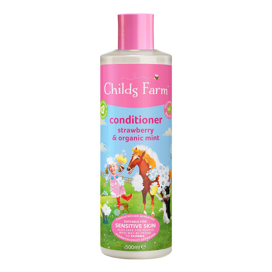 Childs Farm Kids Hair Conditioner – 97% Natural, Gentle Detangler for Sensitive Skin with Strawberry & Organic Mint