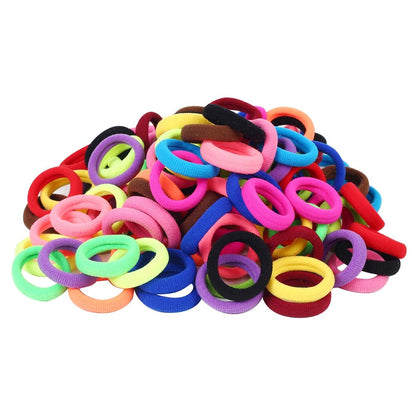 120 Pcs Baby & Toddler Hair Ties – Soft Cotton Seamless Elastic Hair Bands for Girls, Kids & Infants, Multicolor Ponytail Holders (15 Colors)