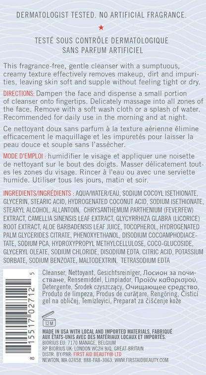 Pure Skin Face Cleanser – Sensitive Skin Cream Cleanser with Antioxidant Booster, 5 oz