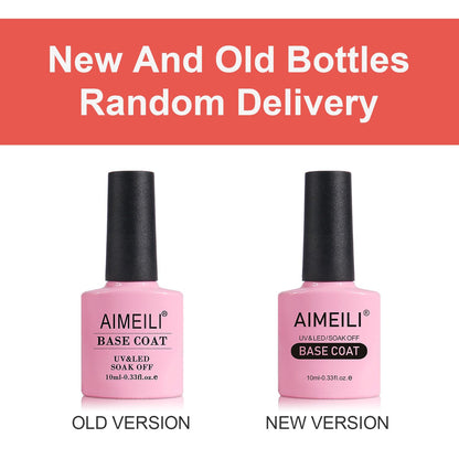 AIMEILI HEMA‑Free Base Coat – Vegan, Long‑Lasting 28+ Day Gel Foundation for Natural & Artificial Nails