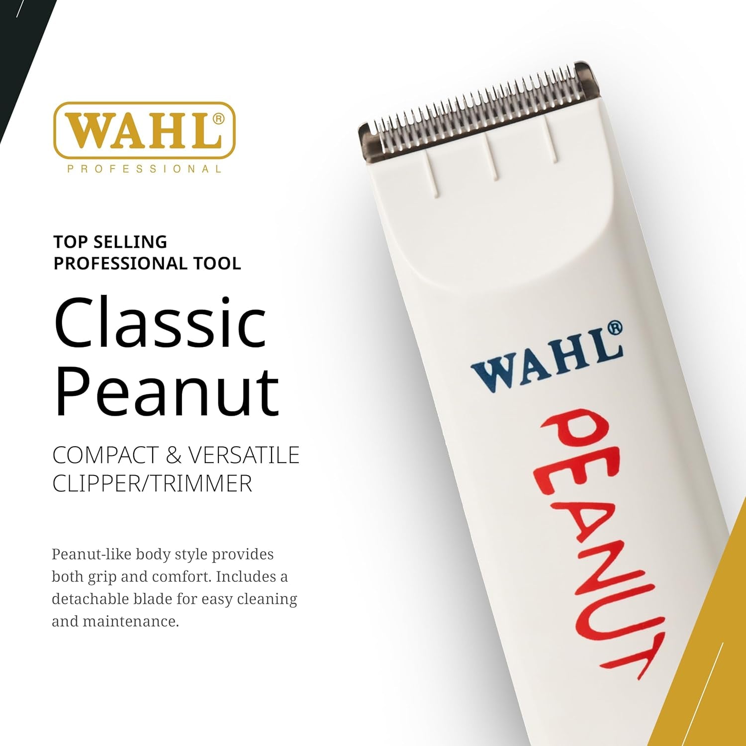 Peanut Corded Trimmer - Compact, Lightweight Powerful Rotary Motor Grooming Tool, with 4 Trimming Guides and Accessories