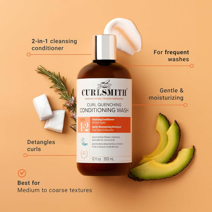 Curlsmith Curl Quenching Conditioning Wash – Gentle Cleansing Co‑Wash for Soft, Hydrated Curls