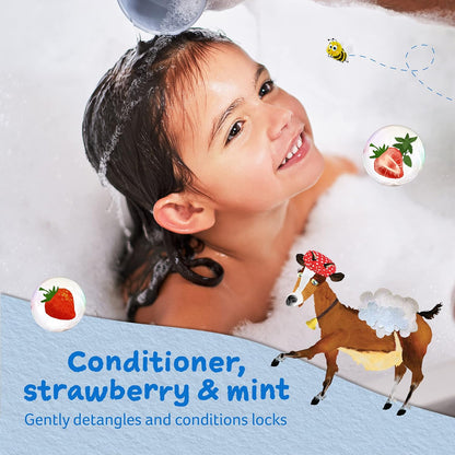 Childs Farm Kids Hair Conditioner – 97% Natural, Gentle Detangler for Sensitive Skin with Strawberry & Organic Mint