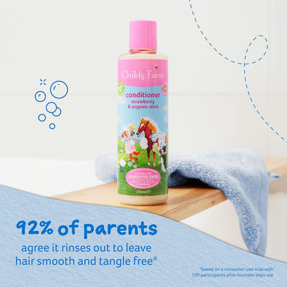 Childs Farm Kids Hair Conditioner – 97% Natural, Gentle Detangler for Sensitive Skin with Strawberry & Organic Mint