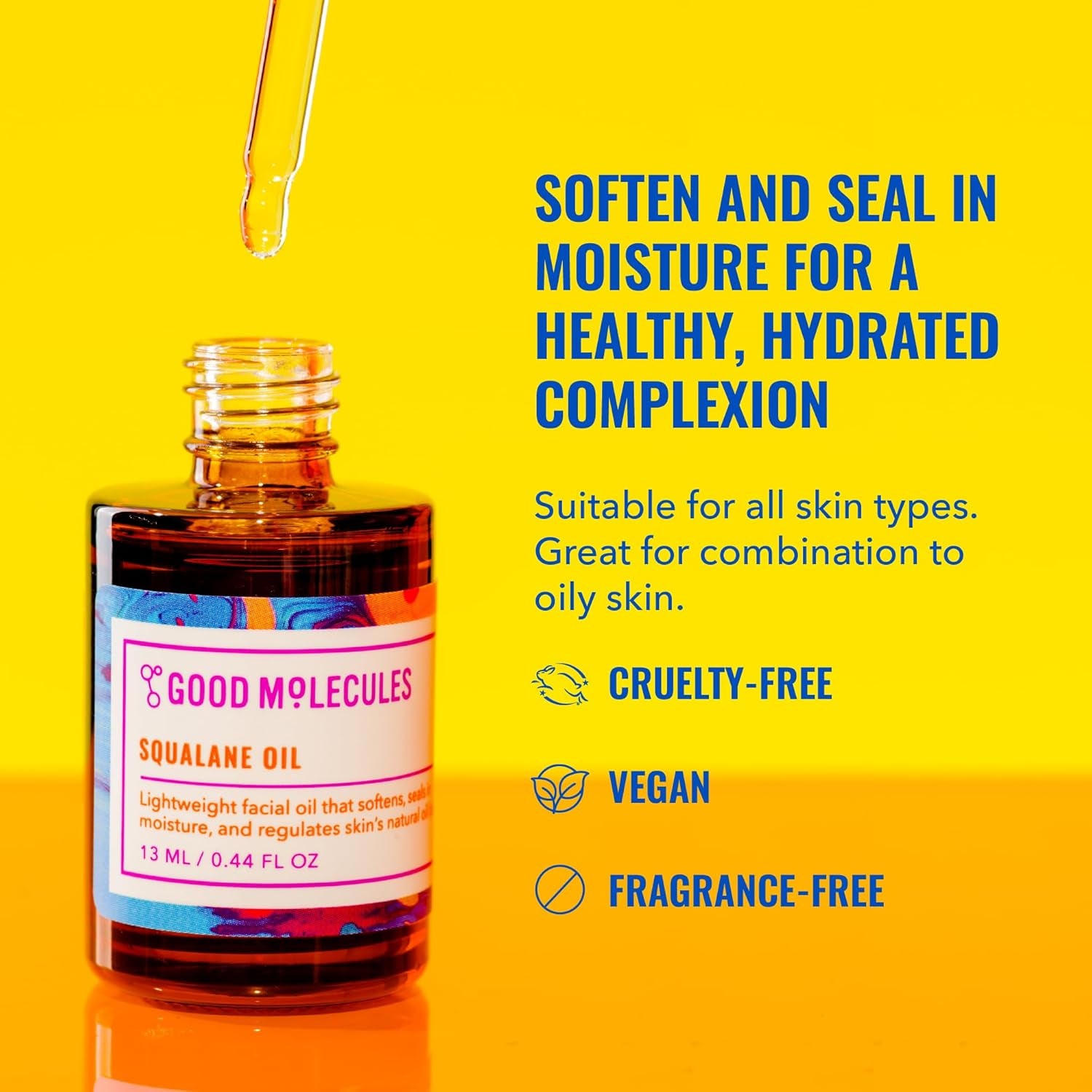 Squalane Oil Moisturizer – Hydrating, Plumping & Firming Anti‑Aging Face, Skin & Hair Oil to Calm, Soften & Restore Radiance