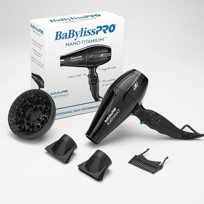 Nano Titanium Italian Portofino Hair Dryer – Professional 2000W Salon‑Quality Blow Dryer for Smooth, Fast, Frizz‑Free Styling