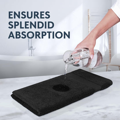 White Classic Hotel Collection Washcloths – 12‑Pack, 13x13" Ultra‑Soft 100% Combed Cotton, Quick‑Dry, Highly Absorbent Luxury Face Towels (650 GSM)