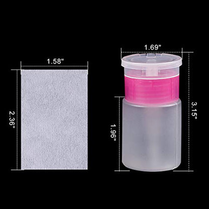 Lint‑Free Cotton Nail Wipes with Pump Dispenser – 1000 Count Pure Cotton Pads for Gel Nails, Prep & Polish Removal