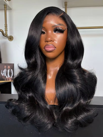 40‑Inch Body Wave Human Hair Wig – 13x6 HD Lace Frontal, 13x4 Lace Front, 360 Brazilian Pre‑Plucked Wig for Women, 250% Density