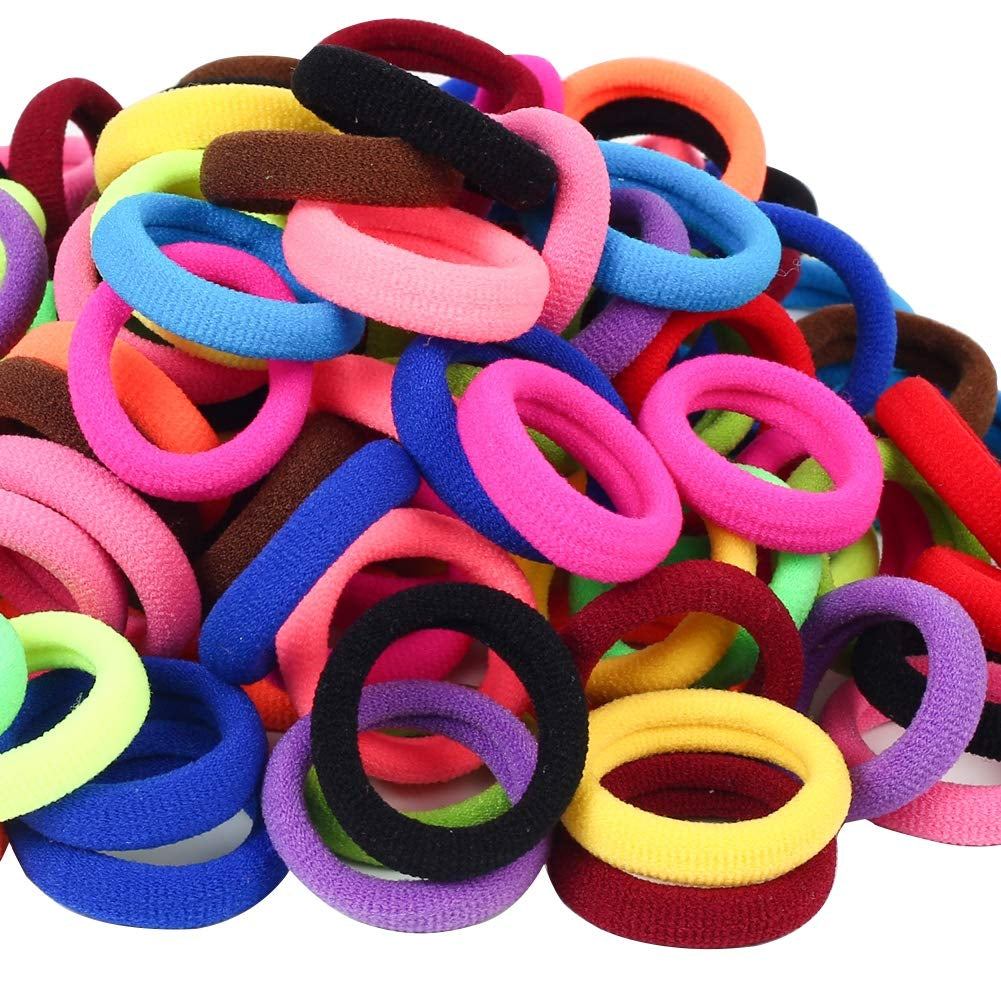 120 Pcs Baby & Toddler Hair Ties – Soft Cotton Seamless Elastic Hair Bands for Girls, Kids & Infants, Multicolor Ponytail Holders (15 Colors)