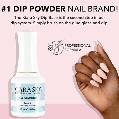 Kiara Sky Dip Powder Base Coat – Professional Strength, Long‑Lasting, No‑Lamp Application
