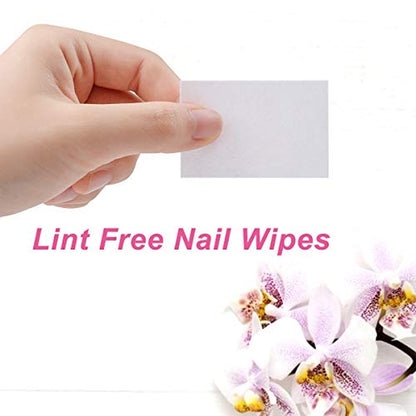 Lint‑Free Cotton Nail Wipes with Pump Dispenser – 1000 Count Pure Cotton Pads for Gel Nails, Prep & Polish Removal
