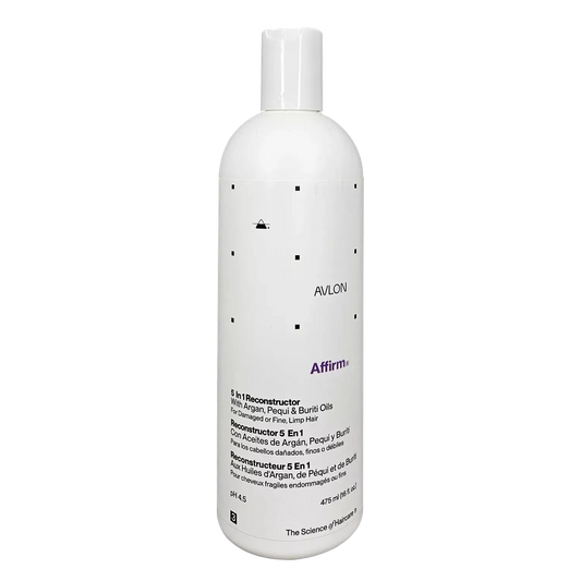 Avlon Affirm 5-in-1 Reconstructor 16oz hair treatment bottle for chemically treated and relaxed hair, strengthening and restoring damaged hair after relaxer service