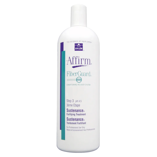 Avlon Affirm FiberGuard Sustenance Fortifying Treatment 32 oz bottle, Step 3 post-relaxer conditioner that strengthens, repairs, and restores moisture to damaged hair