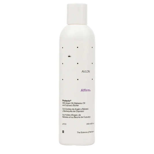 Avlon Affirm Protecto 8 oz bottle, Step 1 pre-relaxer conditioner that protects and strengthens hair before chemical relaxing treatment