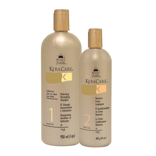 KeraCare Humecto & Hydrating Combo | Moisturizing Shampoo & Conditioner for Dry Natural Hair