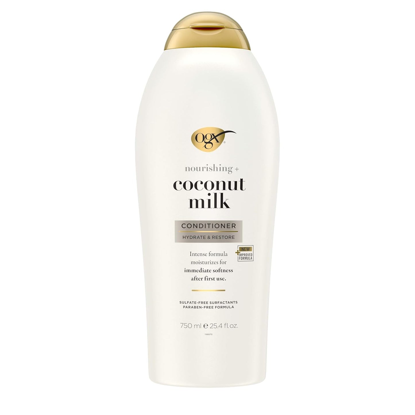 OGX Nourishing + Coconut Milk Conditioner – Hydrating, Strengthening Formula for Soft, Smooth, Frizz‑Free Hair (25.4 oz)